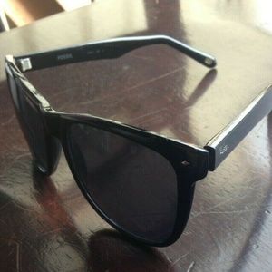 Fossil Black Soft Square Sunglasses PRE_OWNED